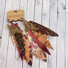 Load image into Gallery viewer, Randans fringe hoop earrings- camo *read entire description prior to ordering*