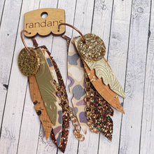 Load image into Gallery viewer, Randans fringe hoop earrings- camo *read entire description prior to ordering*