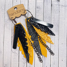 Load image into Gallery viewer, Randans fringe hoop earrings-  gameday *read entire description prior to ordering*