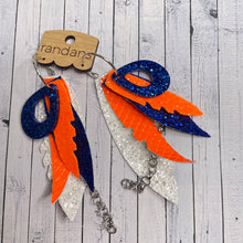 Load image into Gallery viewer, Randans fringe hoop earrings-  gameday *read entire description prior to ordering*