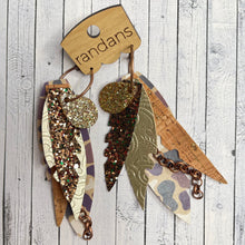 Load image into Gallery viewer, Randans fringe hoop earrings- camo *read entire description prior to ordering*