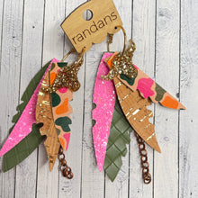 Load image into Gallery viewer, Randans fringe hoop earrings- camo *read entire description prior to ordering*