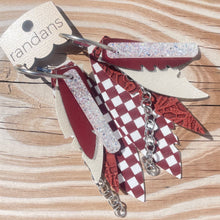 Load image into Gallery viewer, Randans fringe hoop earrings-  gameday *read entire description prior to ordering*