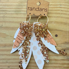 Load image into Gallery viewer, Randans fringe hoop earrings- polka dots- zion