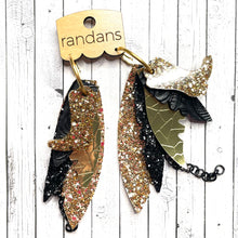 Load image into Gallery viewer, Randans fringe hoop earrings- mixed metal *read entire description prior to ordering*