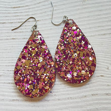 Load image into Gallery viewer, Randans Frameless Dangle Teardrops- pink, red