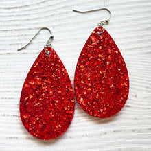 Load image into Gallery viewer, Randans Frameless Dangle Teardrops- pink, red