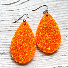 Load image into Gallery viewer, Randans Frameless Dangle Teardrops- orange, yellow