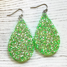 Load image into Gallery viewer, Randans Frameless Dangle Teardrops- green