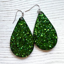 Load image into Gallery viewer, Randans Frameless Dangle Teardrops- green