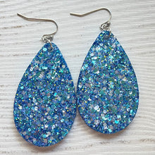 Load image into Gallery viewer, Randans Frameless Dangle Teardrops- blue