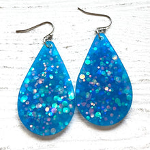 Load image into Gallery viewer, Randans Frameless Dangle Teardrops- blue