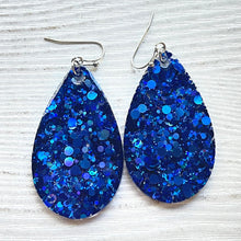Load image into Gallery viewer, Randans Frameless Dangle Teardrops- blue