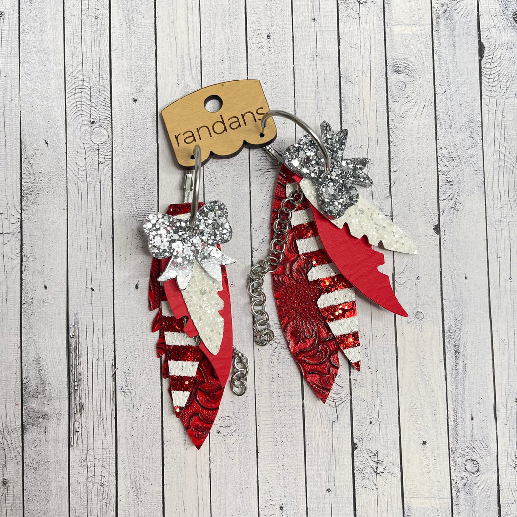 Randans custom fringe hoop earrings