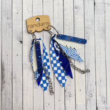 Load image into Gallery viewer, Randans fringe hoop earrings-  gameday *read entire description prior to ordering*
