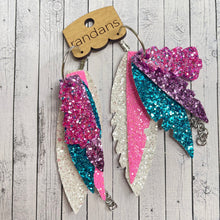 Load image into Gallery viewer, Randans fringe hoop earrings- christmas tree *read entire description prior to ordering*
