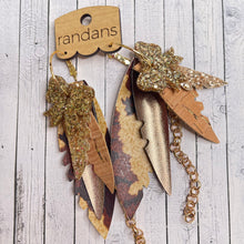 Load image into Gallery viewer, Randans fringe hoop earrings- cow print *read entire description prior to ordering*
