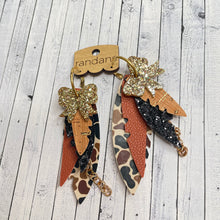 Load image into Gallery viewer, Randans fringe hoop earrings- camo *read entire description prior to ordering*
