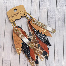 Load image into Gallery viewer, Randans fringe hoop earrings- camo *read entire description prior to ordering*
