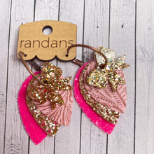 Load image into Gallery viewer, Randans custom fringe hoop earrings- petite/small
