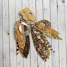 Load image into Gallery viewer, Randans fringe hoop earrings- leopard print *read entire description prior to ordering*
