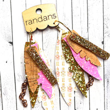 Load image into Gallery viewer, Randans fringe hoop earrings- nutcracker *read entire description prior to ordering*
