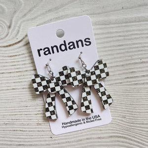 Bow earrings- dangles and studs- custom colors
