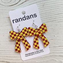 Load image into Gallery viewer, Bow earrings- dangles and studs- custom colors
