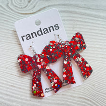 Load image into Gallery viewer, Bow earrings- dangles and studs- custom colors
