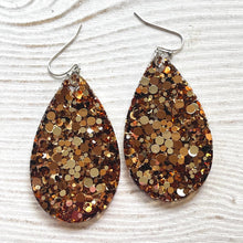 Load image into Gallery viewer, Randans Frameless Dangle Teardrops- neutrals, gold, silver, black, white

