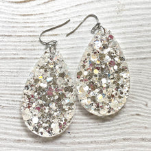 Load image into Gallery viewer, Randans Frameless Dangle Teardrops- neutrals, gold, silver, black, white
