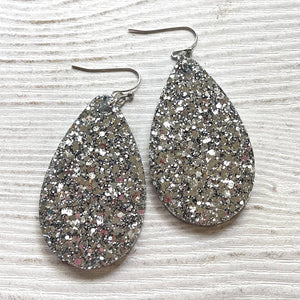Randans Frameless Dangle Teardrops- neutrals, gold, silver, black, white