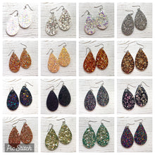 Load image into Gallery viewer, Randans Frameless Dangle Teardrops- neutrals, gold, silver, black, white

