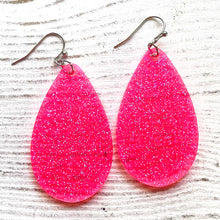 Load image into Gallery viewer, Randans Frameless Dangle Teardrops- pink, red
