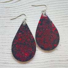 Load image into Gallery viewer, Randans Frameless Dangle Teardrops- pink, red
