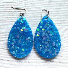 Load image into Gallery viewer, Randans Frameless Dangle Teardrops- blue
