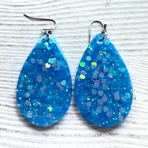 Randans Frameless Dangle Teardrops- blue
