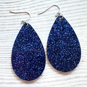 Randans Frameless Dangle Teardrops- blue