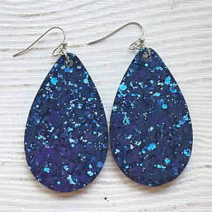 Randans Frameless Dangle Teardrops- blue
