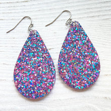 Load image into Gallery viewer, Randans Frameless Dangle Teardrops- purple
