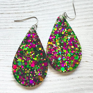 Randans Frameless Dangle Teardrops- dots and mixes