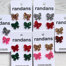 Load image into Gallery viewer, Bow earrings- dangles and studs- custom colors
