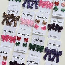 Load image into Gallery viewer, Bow earrings- dangles and studs- custom colors
