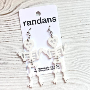 Skeleton- peace- dangle earrings