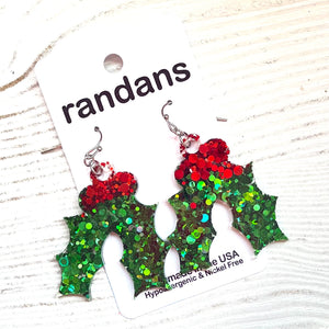 Mistletoe -Christmas shapes- dangle earrings