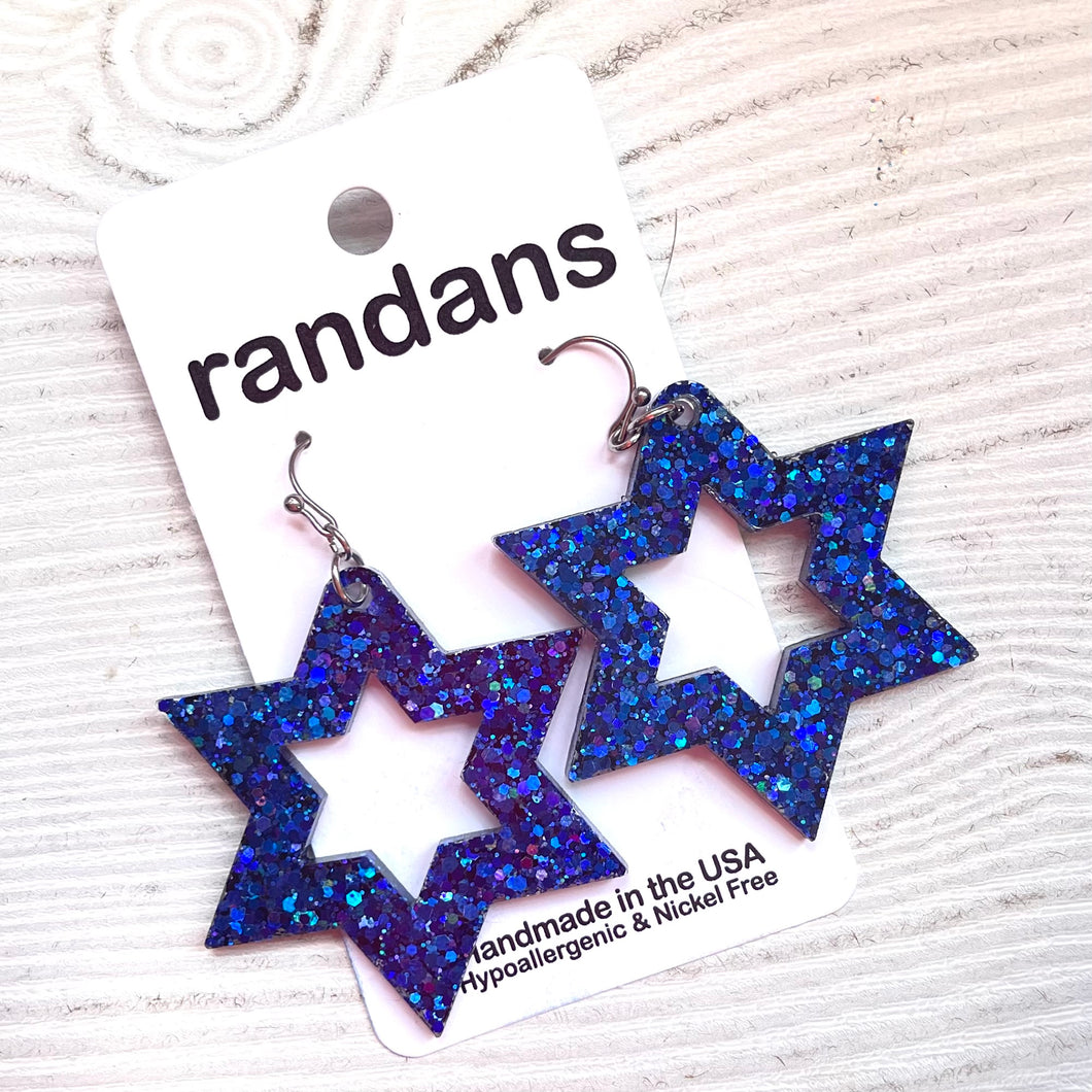Star of David -Christmas shapes- dangle earrings
