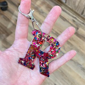 Initial Acrylic Keychain / zipper pull