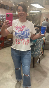 Blue collar dollar t shirt