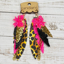 Load image into Gallery viewer, Randans fringe hoop earrings- animal print- Owen
