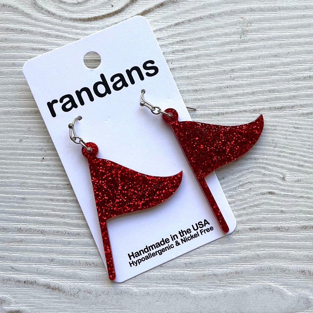 Randans Earrings - red flags